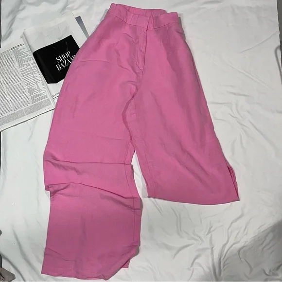 Pink Wide-Leg Pants - Picture 2 of 10